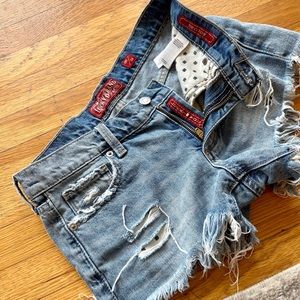 Worn once- Jeans Shorts distressed